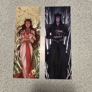 FairyLoot collectible bookmarks, edition 1 and 2. Hades and Persephone themed